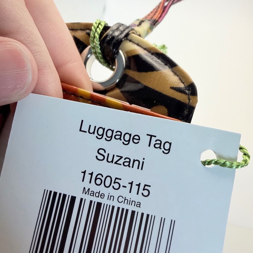 NWT Vera Bradley Luggage ID Tag Suzano Classic Pattern Travel Holder - Picture 5 of 5